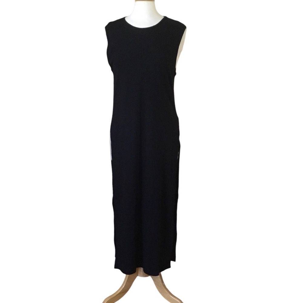 Rosetta Getty Black Jersey Knit Side Split Tank Maxi Tunic